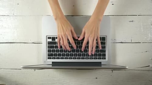 Working On Laptop