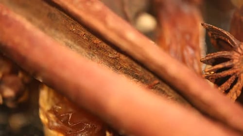 Close Up of Cinnamon and Spices