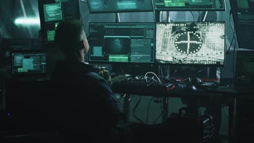Cyber Criminal Hacking Nave espacial e acoplamento de estações