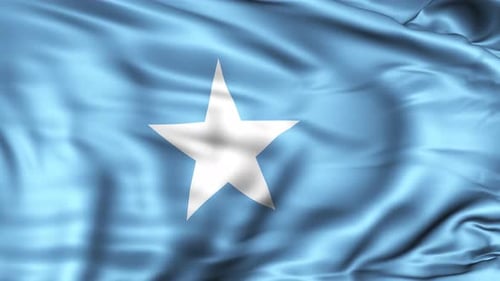 Somalia National Flag Waving Loop Animation