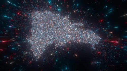 Abstract Map Of Dominican Republic