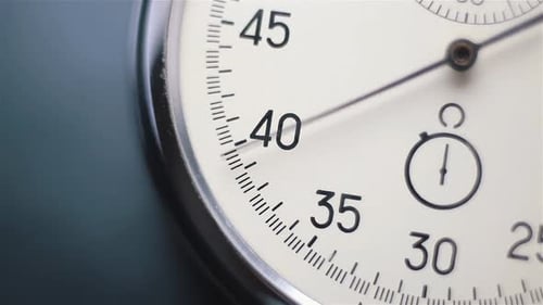 Analog Stopwatch Measures Passing Time Precisely