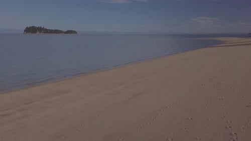 Empty beach aerial