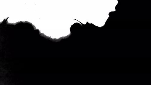 Ink Bleed Matte Transition on Black Background