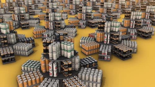 A Lot Of Beer Rack In A Row Hd