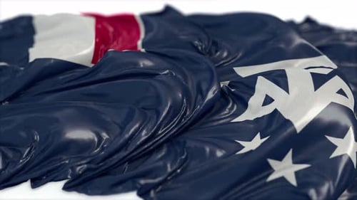 Stylized Fabric Flag Unfurling Animation Background