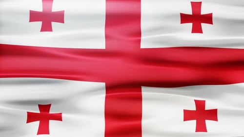 Realistic Waving Flag of Georgia Animation