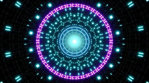 Glittering Multiple Dotted Light Pattern Tunnel