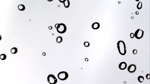Water droplets falling through the air