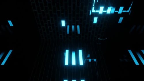 Animação Vj Loop de Blue Running Lines 02