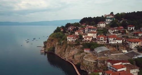 Ohrid lake, Macedonia Aerial