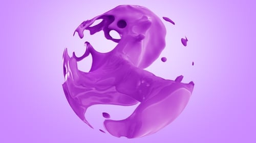 Fluid Purple Paint Splash Reveal Transition