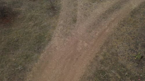 Mud tracks crossing aerial view 4K footage