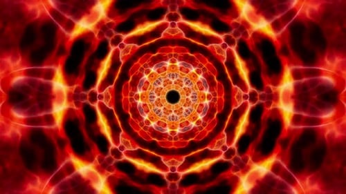 Fractal Fire Tunnel Loop 4K 01