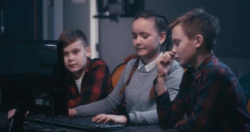 Programmer Students Brainstorming in Class