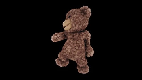 Teddybär lustig tanzen geschlungen Alphakanal