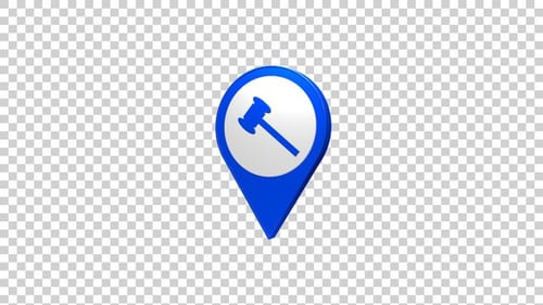 High Court Map Pin Location Icon