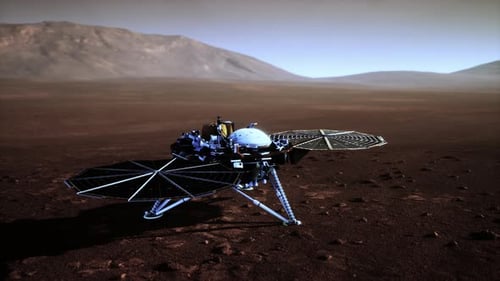 Insight Mars erkundet die Oberfläche des Roten Planeten