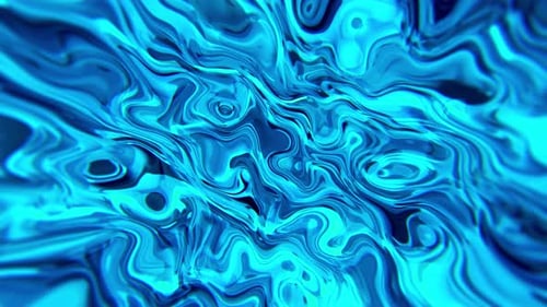 Abstract Blue Liquid Waves Motion Background