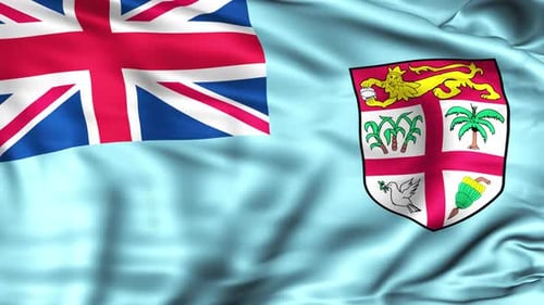 High-Quality Seamless Loop of Fiji National Flag