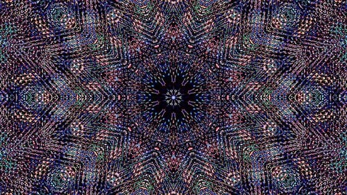 Abstract Glitch Kaleidoscope Pattern Background Loop