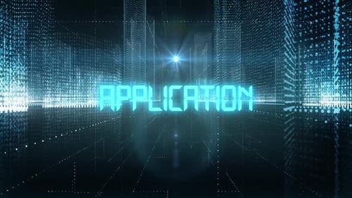 Skyscrapers Digital City Tech Word Application