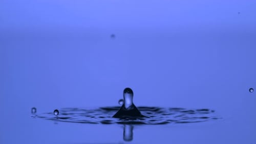 Water Drop Impact Creating Abstract Crown Shape