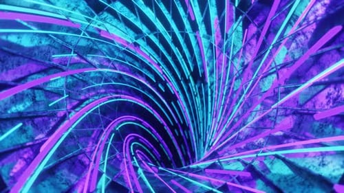 Colorful Time and Space Warp Wormhole, Science Fiction Background