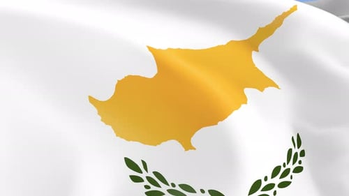 Waving Flag of Cyprus National Emblem Animation