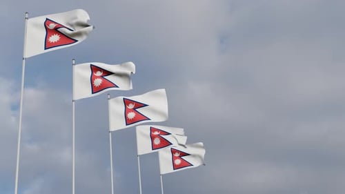 Nepal Flag on the Operating Chipset circuit board