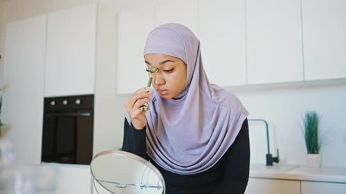 Facial Massage with a Jade Roller