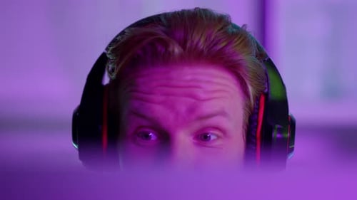 Man Yelling in Frustration While Gaming