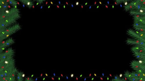 Festive Christmas Lights Garland Frame
