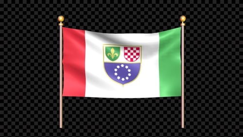 Waving Flag Animation with Transparent Background