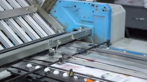 Industrial Printing Machine in Operation