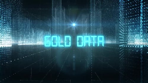 Daten von Skyscrapers Digital City Tech Word Gold