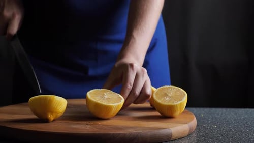 Trancher les agrumes et le citron