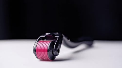 Close up of dermaroller beauty tool