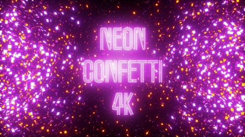 4k Neon-Konfetti