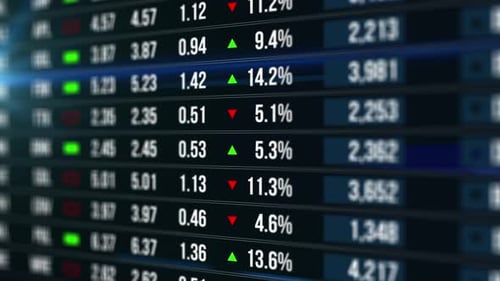 Digital Tableau of Stock Market Values