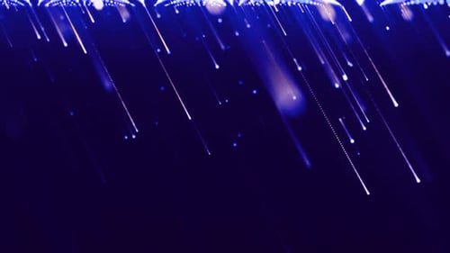 Abstract Futuristic Blue Glowing Particle Streaks Background Animation