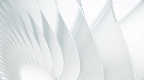 Abstract White Geometric Spiral Looping Motion Background
