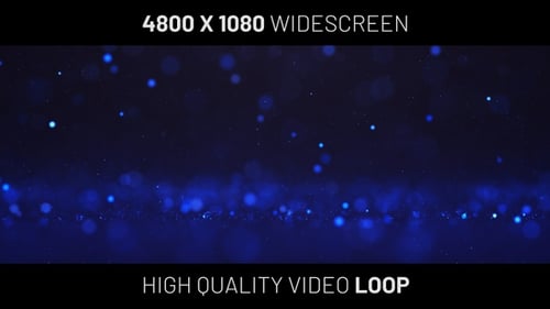 Blue Falling Particles Widescreen