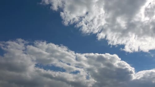 Softly Grey Clouds And Blue Sunny Sky