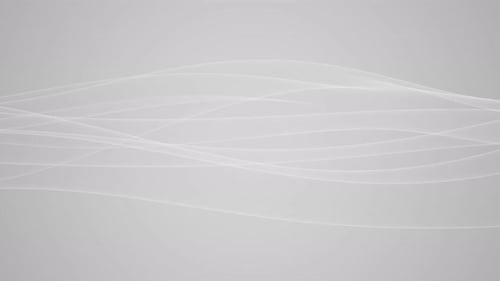 Abstract Flowing White Wave Lines Background Loop