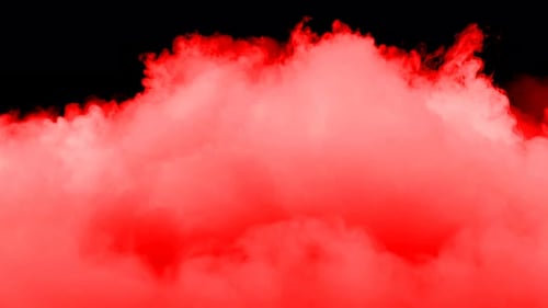 Abstract Red Smoke Clouds on Black Background