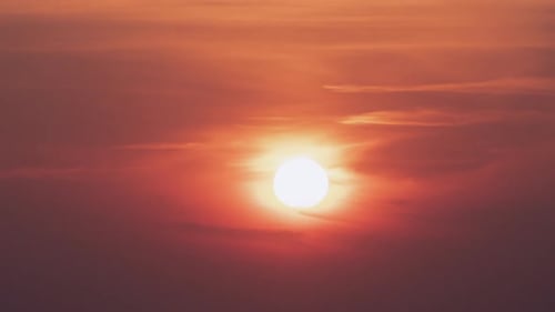 Dramatic Sunrise Behind Clouds Time Lapse