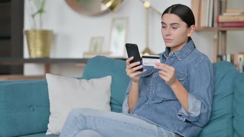 Latin Woman Upset By Online Shopping Failure