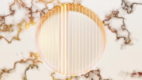 White and Gold Marble Wall 3D Background