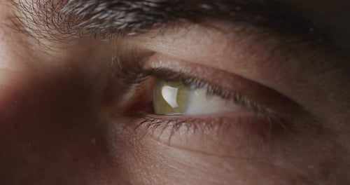 Blinking green eye
